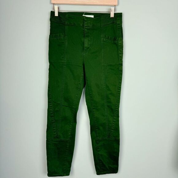 BY ANTHROPOLOGIE | Green Jefferson Utility Skinny Ankle Pants Women’s Size 29/8 - Picture 4 of 12